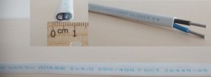 Провод АПУНП/АПБВВ 2х4 200м (ГОСТ) (Калужский з-д) белый, алюмин., плоский,