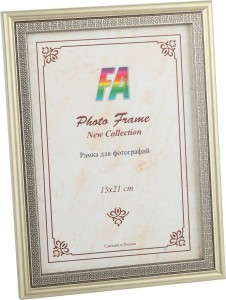 Фоторамка FA пластик "Касабланка" белое золото 10х15 7270
