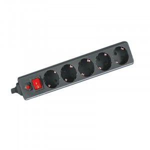 General Сетевой фильтр ПВС 3х1, 5 роз. 7м, 16А, черный, земля, выкл. GPS-5-16-3х1-700-B 471007