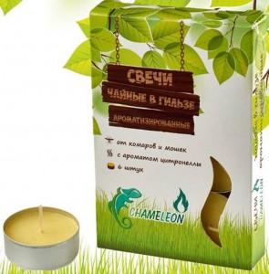 Chameleon Свеча антимоскитная От комаров 15гр (6шт) гильза, с цитронеллой арт.Я-233