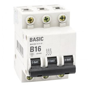 EKF Basic автоматический выключатель 3P 6А (B) 4,5кА ВА 47-29 mcb4729-3-06-B