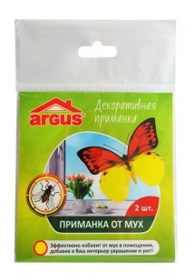 Argus Ловушка клеевая Бабочка (2шт/уп) От мух, 9*10см (инсектицид) AR-776