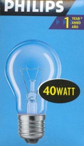 Philips A55 E27 40W ЛОН прозрачная 0885
