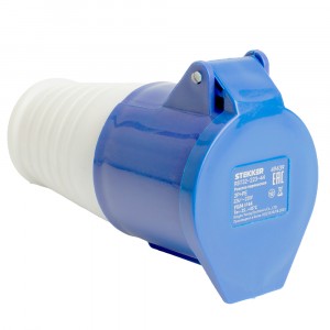 STEKKER силовая розетка СЕЕ переносная ST-223 32А 220В 2P+PE IP44, RST32-223-44 49439