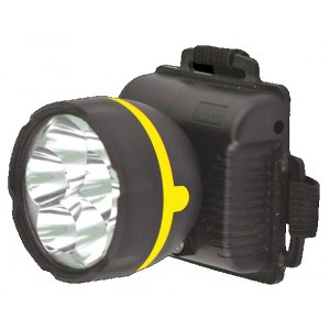 Ultraflash фонарь налобный "эконом" 909LED5 (3xR6) 5св/д 0.8W, черный/пластик, поворот. отражат. (10 шт.)