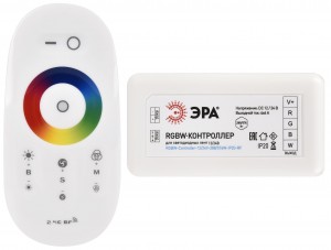 ЭРА контроллер для св/д лент  RGBW 12/24V 288/576W пульт ДУ IP20 61114