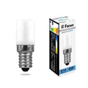 Feron лампа св/д для холодильников E14 2W(160lm) 6400K 6K матовая 51x18, LB-10 25988
