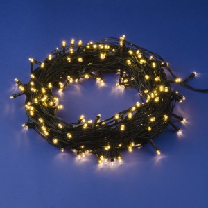 Гирлянда-нить ULD-S2000-200/DGA 200LED теплый белый 20м., 8 реж., провод зелен. Uniel