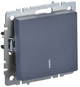IEK BRITE мех. выкл. СУ 1 кл. 10А (проходн.) маренго (инд.) ВС10-1-7-БрМ BR-V12-1-10-K35