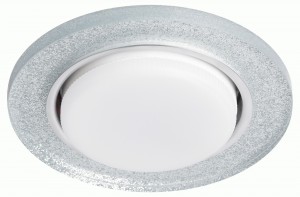 ЭРА DK LD51 CH/SHSL св-к встр. декор cо св/д подсветкой GX53, (90-110)120x22, хром серебро 57466