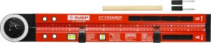 Уровень-угломер ЗУБР "МАСТЕР" складной, 2 ампулы (1 поворотная), точность 1мм/м, 500мм zu34740