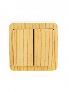 Lezard VIOLA выкл. ОУ 2 кл. белёный дуб (корп. ABS) 751-5200-101