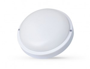 Ultraflash св-к св/д ЖКХ 12W(960lm) 4000K 4K круг/белый 140x37 датч.движ. IP65 LBF-0301S C01