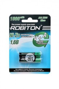 Ак-р Robiton R03 1000mAh 1,6V Ni-Zn 1000NZ BL2, (использовать з/у код 677434) 15020
