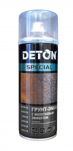 Грунт-эмаль аэрозоль 520мл молотковая СЕРЫЙ арт.DTN-A70704 Deton Special