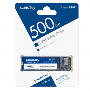 Накопитель M.2 2280 SSD Smartbuy Stream E19T 500GB TLC NVMe PCIe4
