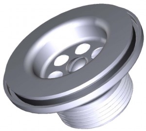 Aquant Выпуск 1 1/4" с нержавеющей сеткой белый, NV114-70-MR (NV114БЕЛ-70РS)