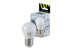 ФАЗА шар G45 E27 12W(740lm) 5000K 4K 45х81 пластик/матовый .5038653