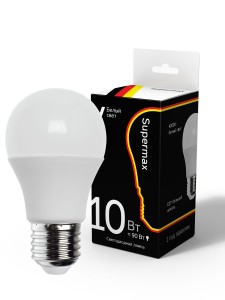 Supermax ЛОН A60 E27 10W (800lm) 4000K 4K матов. 108x60 Sup_LED10wA60E2740