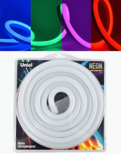 Uniel NEON гибкий неон, бухта 5м, 12V-14W/m 60LED/m-13mm-IP67 ULS-N02-5050 RGB
