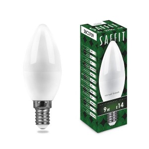 Saffit свеча C37 E14 9W(810Lm) 2700K 2K матовая 100x37 SBC3709 55078