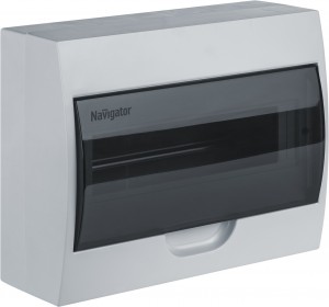 Navigator бокс (корпус) пластик ЩРН-П-12 мод. навесной IP41 NSS-DBW-12-WH 93796
