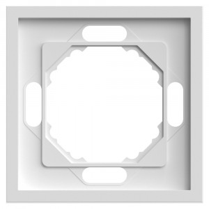 Stekker ЭМИЛИ рамка СУ 1 мест. (PC), белый фарфор, soft touch PFR00-5001-01 49884