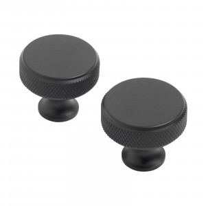 Ручка-рейлинг мебельная Knob AP2701 BL мат. черн. 2шт (цена за пару (25, 250) StahlBuro