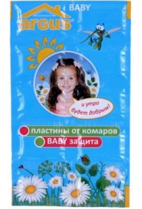 ARGUS baby Пластины детские От комаров б/запаха 10шт/уп, цена за уп АR-010