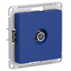 Systeme Electric AtlasDesign мех. конн TV антен. СУ 1 мест. аквамарин(пл.осн RG6 0,7dB)ATN001193(5!)