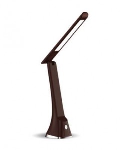 Ultraflash UF-733 С10 св-к св/д настольный 8W(380lm) 6000K, сенсор, 3 ур.ярк., "под кожу" коричн.