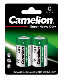 Э/п Camelion HEAVY DUTY Green R14/343  BL2