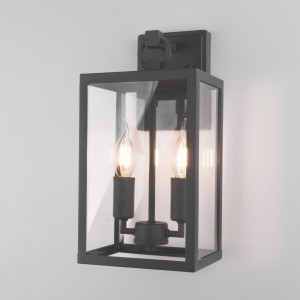 Elektrostandard св-к бра садов-парк 35150/D 2x60W E14 IP43 167x180x360  Candle D темн-сер a058478