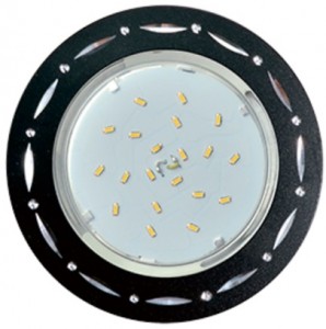 Ecola GX53 H4 DL5385 св-к Точки-полоски по кругу Черный/Алюм. 20x110 FB5385ECB