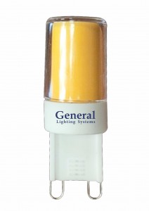 General G9 220V 5W(330lm) 2700K 2K 20x46 COB пластик цена за 1шт. 661645