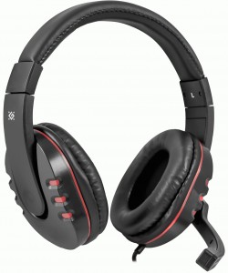 Игровая гарнитура Warhead G-160 черный, кабель 2,5 м, Defender, 64113