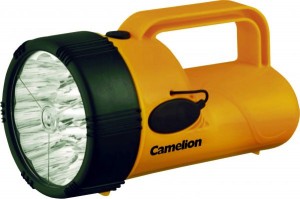Camelion фонарь-прожектор LED29314 (акк. 4V 2.3Ah) 19св/д  1.2W(48lm), желтый+черный/пласт, з/у 220V