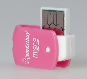 Картридер MicroSD Smartbuy, розовый (SBR-706-P)