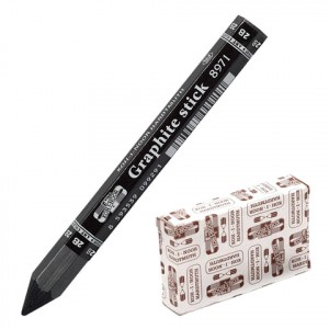 Карандаш ч/гр утолщ. KOH-I-NOOR, 1шт., "Graphite stick", без дерева, 2B, грифель 10,5мм 181075