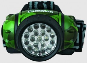 Camelion фонарь налобный LED5313-19F4ML (3xR03 в компл.) 19св/д 1.6W (48lm), камуфл./пласт,4 реж,BL