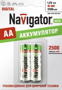 Ак-р Navigator /R6 2500mAh Ni-MH BL2  94464