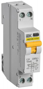 IEK KARAT дифф. автомат. выкл. АВДТ32ML 1P+N С6 (18мм) 10мА тип A 6кА эл.мех. MVD12-1-006-C-010-A
