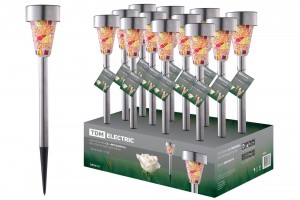 TDM св-к СС "Мозаика" на солнечных батареях, сталь 0,6W 1LED 7.5х38см (16!) SQ0330-0116