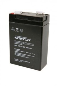 Ак-р 6V 2.8Ah  Robiton VRLA6-2.8, 66х33х97мм, 07625