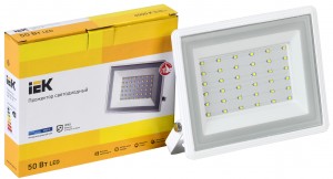 IEK Прожектор св/д LED СДО 06-50 50W(4000lm) 6500K 6K 192x204x22 белый IP65 LPDO601-50-65-K01