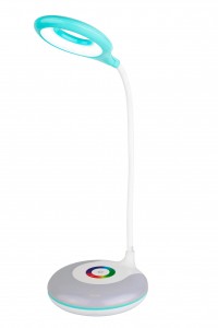 Ultraflash UF-752 С13 св-к св/д наст. акк-ный 6W(280lm) 6000K, RGB-осн,сенсор/димм, 3 ур.ярк., голуб