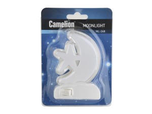 Camelion NL-248 ночник св/д  0.5W 85x60x60 220V, пластик, выкл.