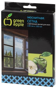 GREEN APPLE GBN001 Москитная сетка для окон 130*150см (сетка + крепежная лента) 8354