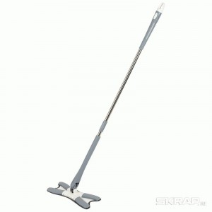 Швабра насадка плоская микрофибра 14*36см,ручка 130см,механизм отжима,Mop-X/310458 Leonord
