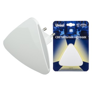 Uniel DTL-320 ночник 0.5W Треугольник, 220V, фотосенсор, пластик, белый, BL